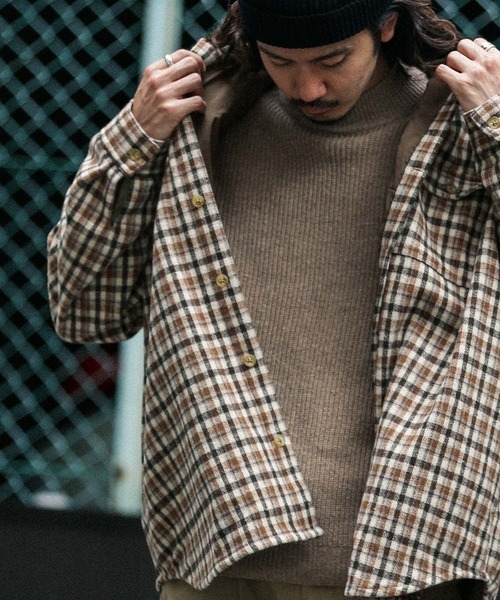 URBAN RESEARCH Sonny Label(アーバンリサーチサニーレーベル)の「チェックCPOシャツブルゾン(ブルゾン・メンズ・オレンジ/ベージュ・MEDIUM/LARGE)」の18枚目の写真