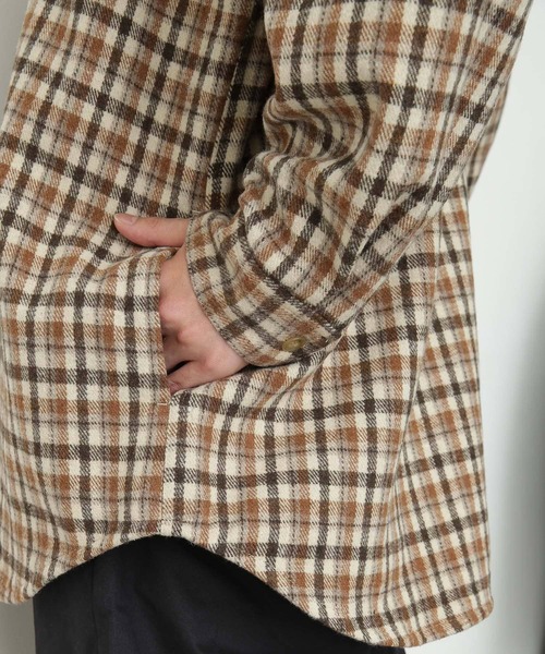 URBAN RESEARCH Sonny Label(アーバンリサーチサニーレーベル)の「チェックCPOシャツブルゾン(ブルゾン・メンズ・オレンジ/ベージュ・MEDIUM/LARGE)」の7枚目の写真
