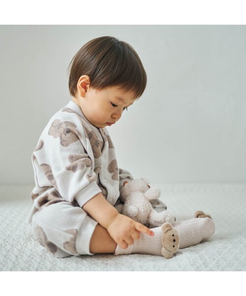 apres les cours（アプレレクール）の「■tiny bear モチーフ付きベビーソックス（ベビーシューズ/ベビーソックス・キッズ・アイボリー/ベージュ・12/9）」の7枚目の写真