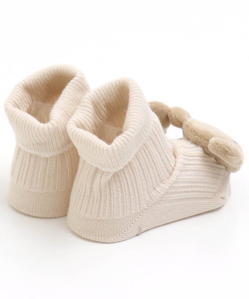 apres les cours（アプレレクール）の「■tiny bear モチーフ付きベビーソックス（ベビーシューズ/ベビーソックス・キッズ・アイボリー/ベージュ・12/9）」の6枚目の写真