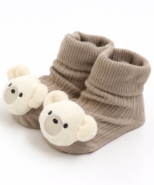 apres les cours（アプレレクール）の「■tiny bear モチーフ付きベビーソックス（ベビーシューズ/ベビーソックス・キッズ・アイボリー/ベージュ・12/9）」の14枚目の写真