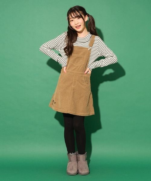 by LOVEiT(バイラビット)の「ジャンパースカート(ジャンパースカート・キッズ・ブラック/カーキ/ベージュ・130cm/140cm/150cm/160cm/120cm)」の2枚目の写真