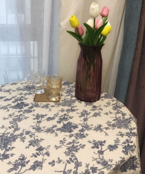 Made in I（メイドインアイ）の「アンティークフラワーマルチクロス（ランチョンマット/テーブルウェア・レディース・ブルー/レッド・FREE）」の3枚目の写真