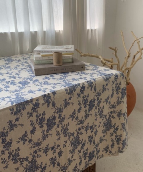 Made in I（メイドインアイ）の「アンティークフラワーマルチクロス（ランチョンマット/テーブルウェア・レディース・ブルー/レッド・FREE）」の6枚目の写真