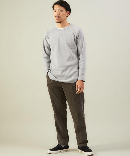 green label relaxing(グリーンレーベルリラクシング)の「ドライワッフル クルーネック 長袖 カットソー -吸水速乾- OVLG(Tシャツ/カットソー・メンズ・ホワイト/グレー/ブラック/ベージュ・M/S/XL/L/XS/XXL)」の17枚目の写真