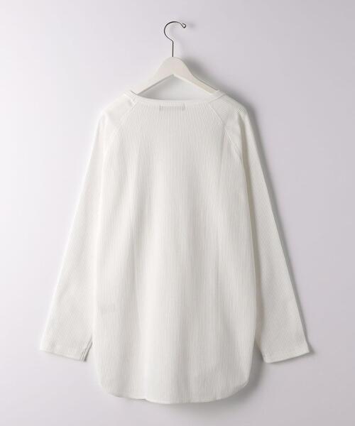 green label relaxing(グリーンレーベルリラクシング)の「ドライワッフル クルーネック 長袖 カットソー -吸水速乾- OVLG(Tシャツ/カットソー・メンズ・ホワイト/グレー/ブラック/ベージュ・M/S/XL/L/XS/XXL)」の14枚目の写真