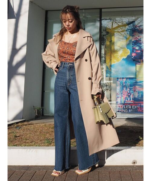 EVRIS(エヴリス)の「Oriental Flowerトップス(シャツ/ブラウス・レディース・オレンジ/アイボリー/グリーン・FREE)」の15枚目の写真