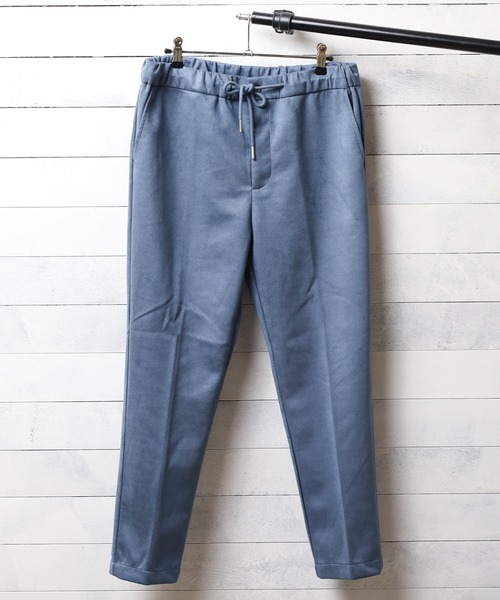 【セール】【Bk】フェイクスエード スリムテーパードスラックス（スラックス）｜Bling Leads（ブリングリーズ）