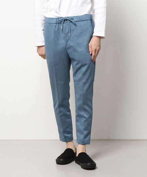 【セール】【Bk】フェイクスエード スリムテーパードスラックス（スラックス）｜Bling Leads（ブリングリーズ）