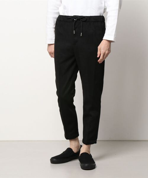 【セール】【Bk】フェイクスエード スリムテーパードスラックス（スラックス）｜Bling Leads（ブリングリーズ）