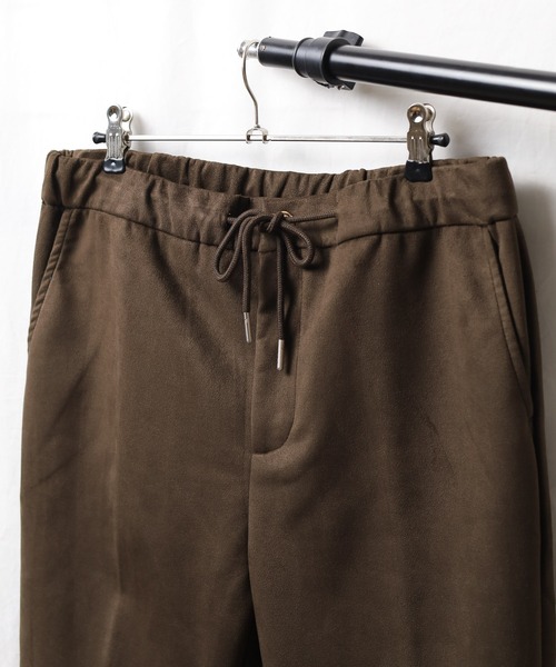 【セール】【Bk】フェイクスエード スリムテーパードスラックス（スラックス）｜Bling Leads（ブリングリーズ）