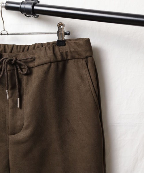 【セール】【Bk】フェイクスエード スリムテーパードスラックス（スラックス）｜Bling Leads（ブリングリーズ）