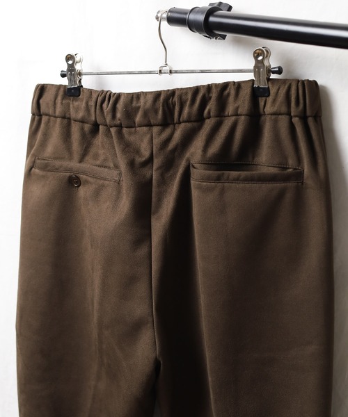 【セール】【Bk】フェイクスエード スリムテーパードスラックス（スラックス）｜Bling Leads（ブリングリーズ）