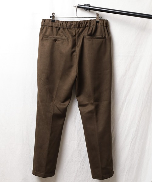 【セール】【Bk】フェイクスエード スリムテーパードスラックス（スラックス）｜Bling Leads（ブリングリーズ）