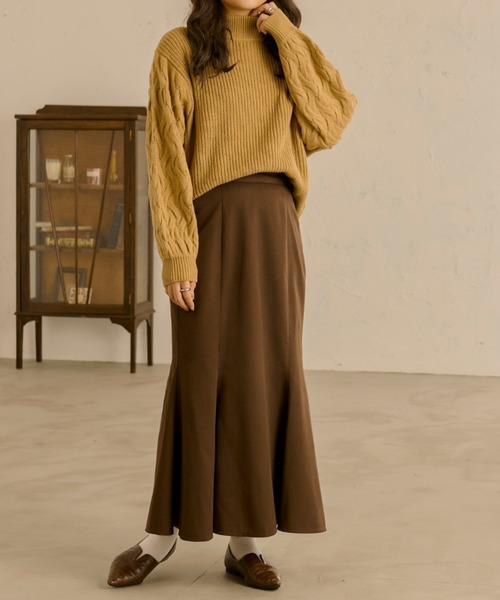 Ambre Neige(アンブルネージュ)の「アミスリーブニット/【WEB/EC限定商品】(ニット/セーター・レディース・ブラック/ダークブラウン/アイボリー/ライトベージュ・FREE)」の15枚目の写真