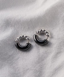mou | カラーツイストブラックピアス(ピアス（両耳用）)