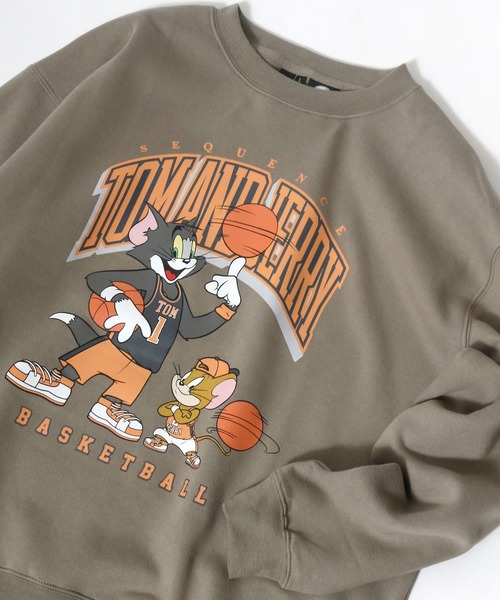 Tom&Jerry(トムアンドジェリー)の「Tom&Jerry/トム&ジェリー ビッグシルエット 起毛スウェットトレーナー(スウェット・レディース・ホワイト/スカイブルー/ブラック/ネイビー/オートミール/ホワイト系その他/ブラック系その他/ベージュ系その他/グリーン系その他/グレイッシュベージュ・M/L)」の7枚目の写真