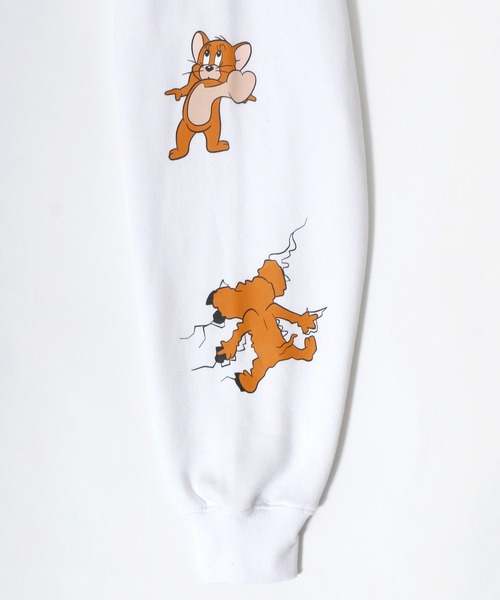 Tom&Jerry(トムアンドジェリー)の「Tom&Jerry/トム&ジェリー ビッグシルエット 起毛スウェットトレーナー(スウェット・レディース・ホワイト/スカイブルー/ブラック/ネイビー/オートミール/ホワイト系その他/ブラック系その他/ベージュ系その他/グリーン系その他/グレイッシュベージュ・M/L)」の17枚目の写真