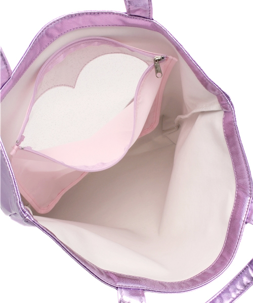 WEGO(ウィゴー)の「WEGO/ハートウィンドウトートバッグ(トートバッグ・レディース・サックスブルー/ピンク/シルバー・FREE)」の7枚目の写真