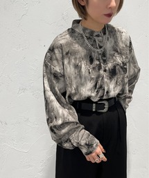 柄バンドカラーシャツ【ZOZOTOWN限定アイテム】
