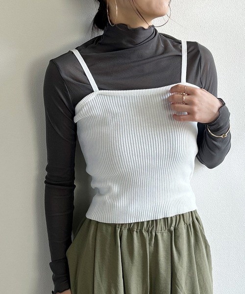 セール】シースルー ハイネック カットソー シアー メロウ レディース