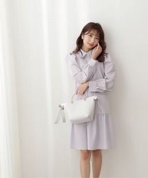 PROPORTION BODY DRESSING | <E>レース襟シャツミニワンピース / 1212147201(ワンピース)