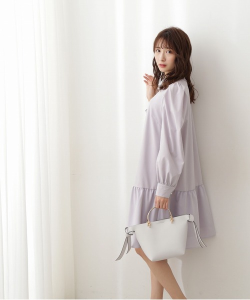 PROPORTION BODY DRESSING（プロポーションボディドレッシング）の「＜Ｅ＞レース襟シャツミニワンピース / 1212147201（ワンピース・レディース・ホワイト/パープル・SMALL/MEDIUM）」の8枚目の写真