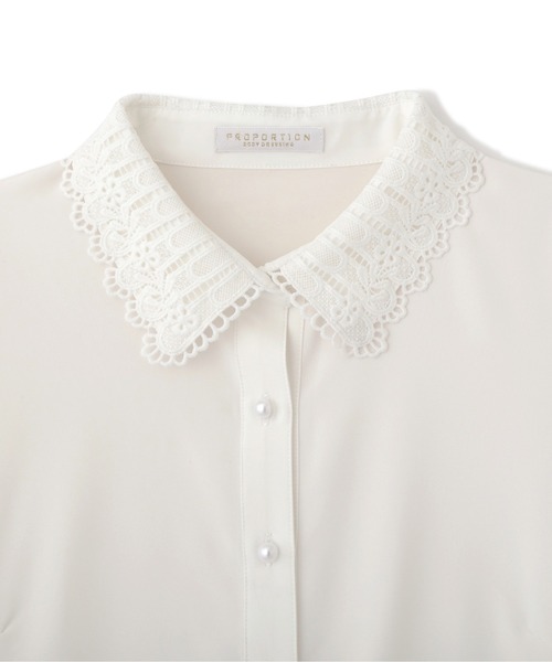 PROPORTION BODY DRESSING（プロポーションボディドレッシング）の「＜Ｅ＞レース襟シャツミニワンピース / 1212147201（ワンピース・レディース・ホワイト/パープル・SMALL/MEDIUM）」の18枚目の写真