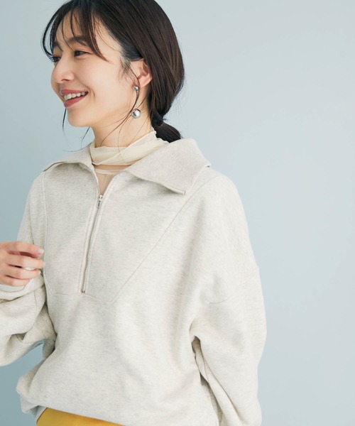 VIS(ビス)の「ほどよい透け感、無地/柄シアーハイネックインナー(その他トップス・レディース・ホワイト系その他6/キナリ・FREE)」の6枚目の写真