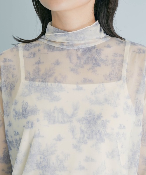 VIS(ビス)の「ほどよい透け感、無地/柄シアーハイネックインナー(その他トップス・レディース・ホワイト系その他6/キナリ・FREE)」の15枚目の写真