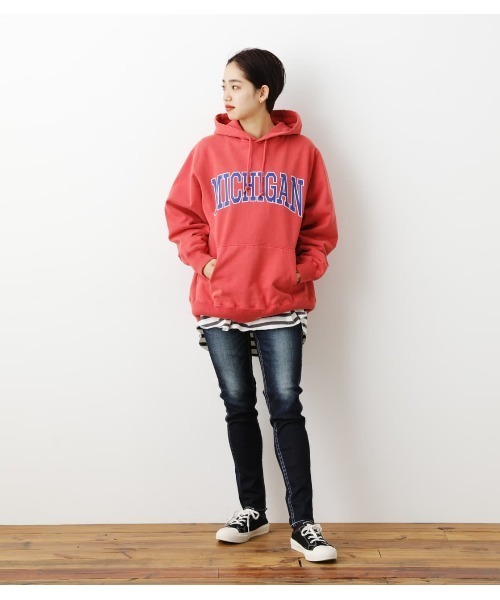 RODEO CROWNS WIDE BOWL（ロデオクラウンズワイドボウル）の「GOOD OLD College パーカー（パーカー・レディース・レッド/グレー×ホワイト/グリーン・FREE）」の17枚目の写真