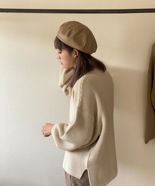 deux amour（ドゥーザムール）の「パール編みハイネックニット（その他トップス・レディース・オフホワイト/ベージュ・MEDIUM）」の17枚目の写真