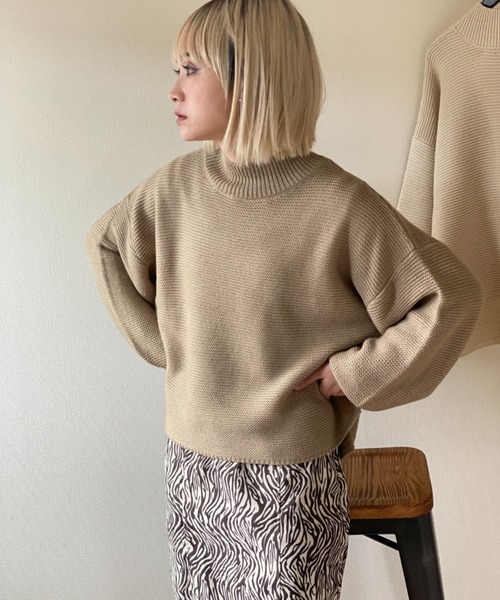 deux amour（ドゥーザムール）の「パール編みハイネックニット（その他トップス・レディース・オフホワイト/ベージュ・MEDIUM）」の14枚目の写真