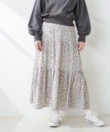 【WEB限定】ちび釦落ち感ティアードスカート