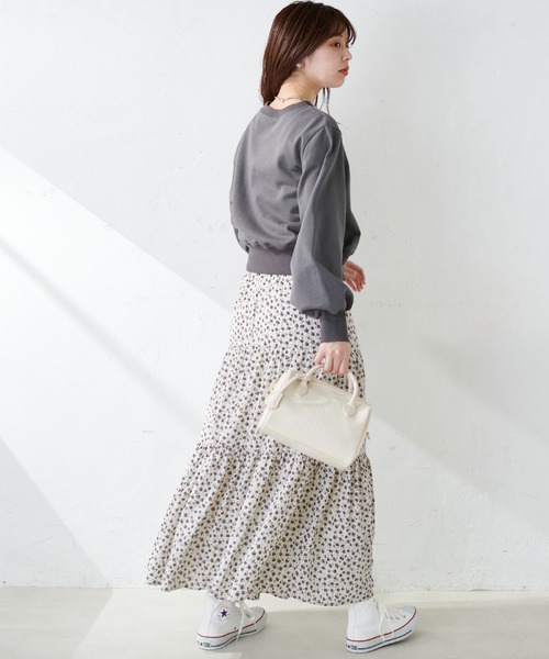 natural couture(ナチュラルクチュール)の「【WEB限定】ちび釦落ち感ティアードスカート(スカート・レディース・アイボリー/グレイッシュベージュ/サックスブルー/その他1/その他2・FREE)」の20枚目の写真
