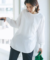 RIVE DROITE | Tシャツ感覚で着られるブラウス　ジョーゼットポケットブラウス(シャツ/ブラウス)