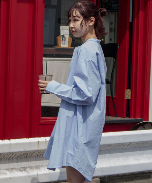 GLOSTER（グロスター）の「【GLOSTER/グロスター】フライフロント ロングシャツ（シャツ/ブラウス・メンズ・ブラック/オフホワイト/サックスブルー・MEDIUM/LARGE）」の21枚目の写真