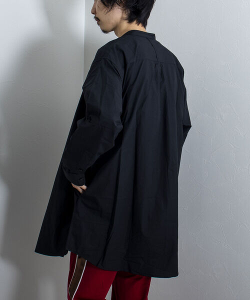 GLOSTER（グロスター）の「【GLOSTER/グロスター】フライフロント ロングシャツ（シャツ/ブラウス・メンズ・ブラック/オフホワイト/サックスブルー・MEDIUM/LARGE）」の14枚目の写真