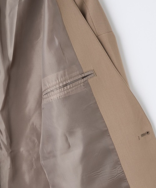 CIAOPANIC（チャオパニック）の「【セットアップで着用可能】TRノーカラー比翼ジャケット（ノーカラージャケット・メンズ・ブラック/ベージュ/グレー・MEDIUM/LARGE）」の10枚目の写真