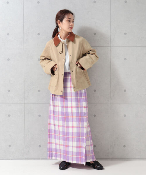 fredy repit（フレディレピ）の「配色衿 ショートブルゾン（ブルゾン・レディース・ベージュ/カーキ・38）」の16枚目の写真