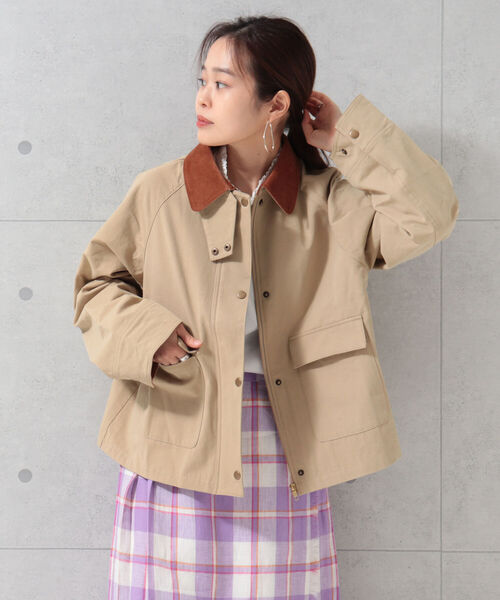 fredy repit（フレディレピ）の「配色衿 ショートブルゾン（ブルゾン・レディース・ベージュ/カーキ・38）」の19枚目の写真