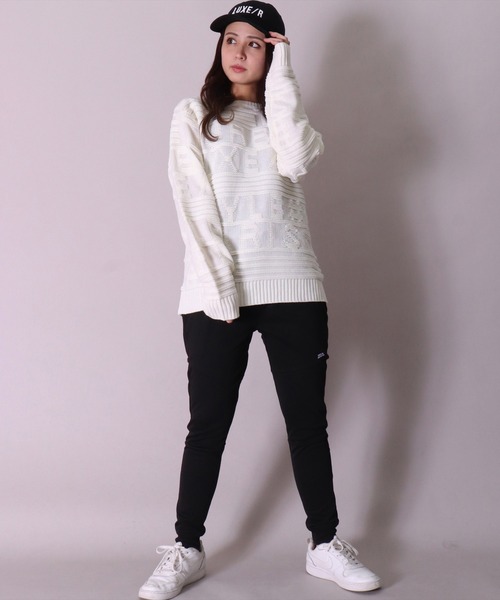 LUXE/R GOLF（ラグジュ ゴルフ）の「【LUXE/R GOLF】3D ロゴ ジャガード ニット プルオーバー(RMS)（ニット/セーター・メンズ・ブラック/オフホワイト/イエロー・MEDIUM/LARGE）」の14枚目の写真