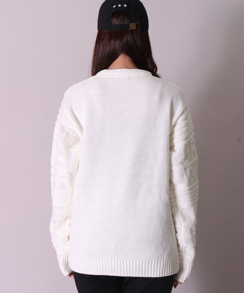 LUXE/R GOLF（ラグジュ ゴルフ）の「【LUXE/R GOLF】3D ロゴ ジャガード ニット プルオーバー(RMS)（ニット/セーター・メンズ・ブラック/オフホワイト/イエロー・MEDIUM/LARGE）」の21枚目の写真