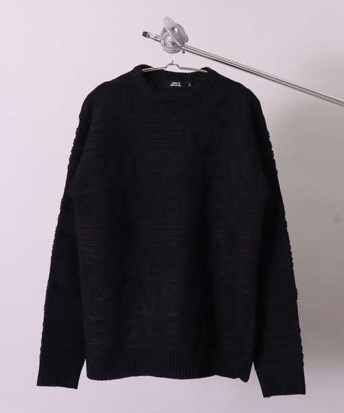 LUXE/R GOLF（ラグジュ ゴルフ）の「【LUXE/R GOLF】3D ロゴ ジャガード ニット プルオーバー(RMS)（ニット/セーター・メンズ・ブラック/オフホワイト/イエロー・MEDIUM/LARGE）」の12枚目の写真