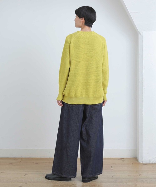 Plantation(プランテーション)の「コットンリブニット(ニット/セーター・レディース・ベージュ/ネイビー/イエロー・M size)」の19枚目の写真