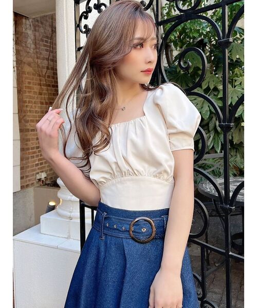 RESEXXY(リゼクシー)の「バックオープンスクエアブラウス(シャツ/ブラウス・レディース・アイボリー/その他1/ブラック/イエロー・FREE)」の18枚目の写真