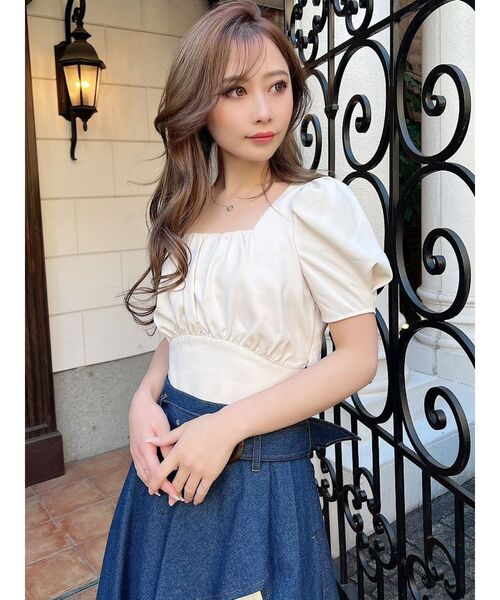 RESEXXY(リゼクシー)の「バックオープンスクエアブラウス(シャツ/ブラウス・レディース・アイボリー/その他1/ブラック/イエロー・FREE)」の19枚目の写真