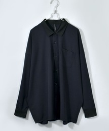 ポリストレッチ クレリックシャツ