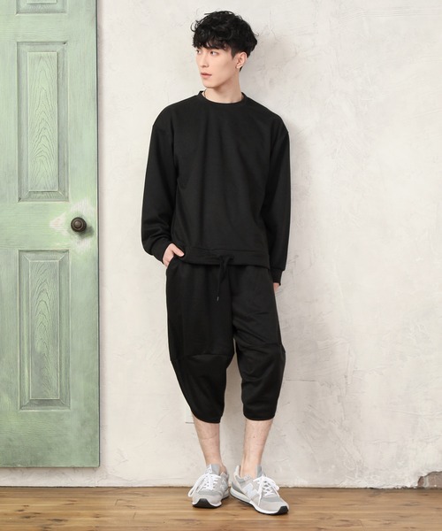 22 ワイドシルエット クルーネックスウェットとサルエルパンツのセットアップ 吸汗速乾加工 ルームウェア パジャマ Topism トップイズム のファッション通販 Zozotown 22 ワイドシルエット クルーネックスウェットとサルエルパンツのセットアップ 吸汗速乾加工 ルームウェア パジャマ Topism トップイズム のファッション通販 Zozotown