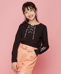 フロントレースアップロンT